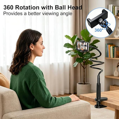 Webcam Stand Mount for Desk, Flexible Gooseneck Webcam arm Holder with Clamp, Web Camera Computer Stand Compatible with Action Camera Gopro C922 C930e C920S C920 C615 C960 C920x BRIO
