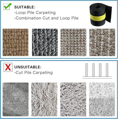 WILLBOND Carpet Cord Cover Cable Protector Floor Cover Cable Protector Management Only for Commercial Office Carpet(39.37 ft,Black and Yellow)