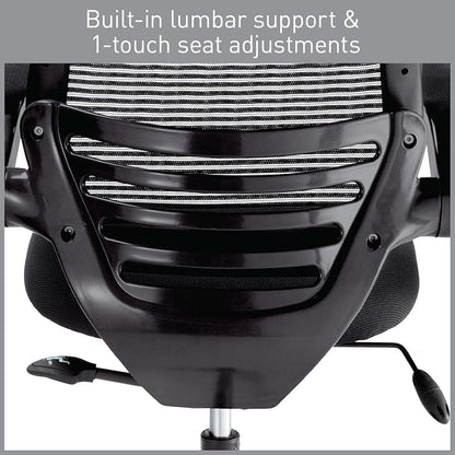 Realspace® Calusa Mesh Mid-Back Chair, Black