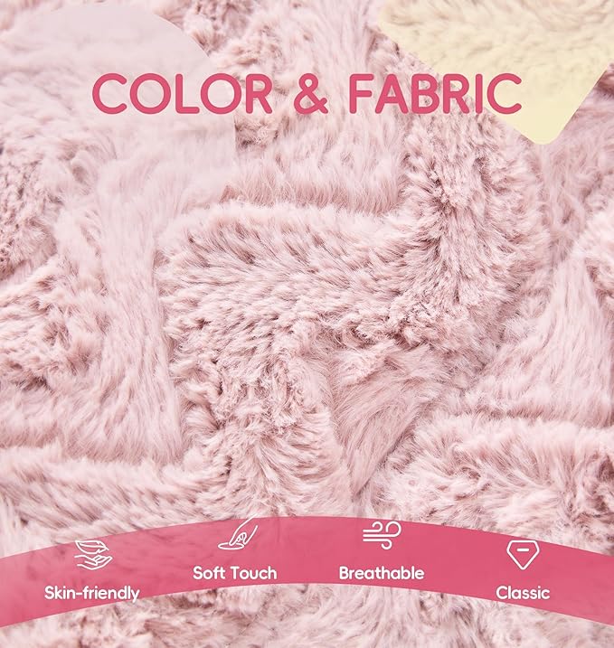 Hobestluk Medium Bean Bag Chair Faux Fur Fabric BeanBag Couch for Playroom | Pink Chevron,Ergonomic Design,Memory Foam,Strong Supportive,No Assembly Required,Decorative Style for Living Room Bedroom