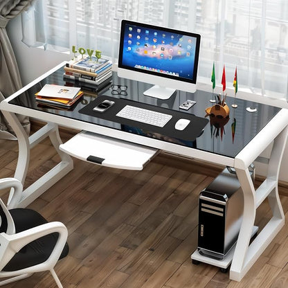AFIING Black Desk Mat 31.5" x 12", Leather Desk Pad | Waterproof PU Leather, Non-Slip Rubber Base, Desk Protector, Office & Home