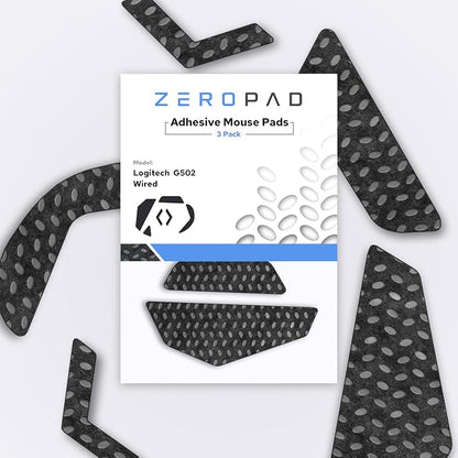 ZeroPad- Adhesive Mouse Pad, 3 Pack - Minimalist Mousepad for Logitech G502 (wired)