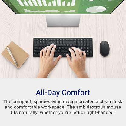 Dell KM555 Pro Compact Silent Keyboard and Mouse, Black