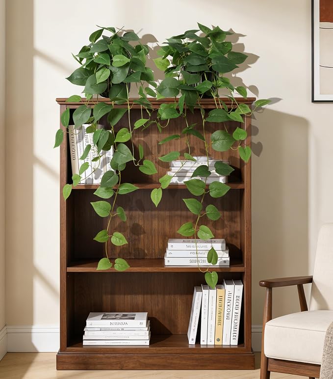 Fake Plants 2 Pcs Faux Pothos Plants Potted Indoor Artificial Hanging Plants Realistic Fake Greenery Table Desk Bathroom Office Bedroom Living Room Shelf Modern Farmhouse Decor Indoor