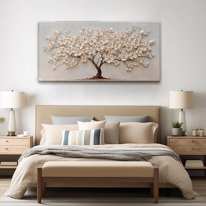 Canvas Art Wall Decor Botanical Wall Art Pictures For Living Room Tree Of Life Wall Art Canvas Wall Art Decor Artwork for Walls Abstract Flower Wall Art Home Kitchen Office Wall Decoration 24" X 48"