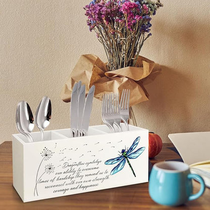 Dragonfly Dandelion Decorative Pencil Holder for Desk, Bookmark Holder Decor, Pen Caddy for Desk Decorative, Motivational Gifts for Women