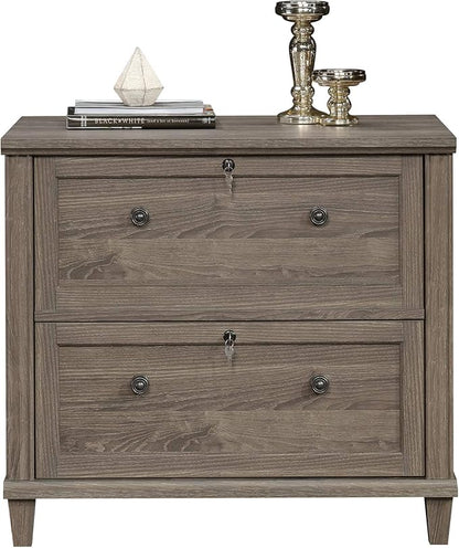 Sauder Hammond 2 Drawer Lateral File Cabinet for Home Office, Filing Cabinet with Lock, in Emery Oak