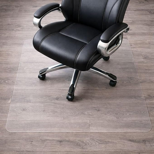 Marvelux Heavy Duty Polycarbonate Office Chair Mat for Hardwood Floors 47" x 53" | Transparent Hard Floor Protector, Rectangular | Multiple Sizes