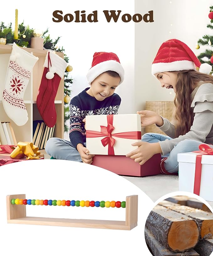 Nursery Book Shelves Wall Mounted Set of 4,Floating Book Shelves for Wall,Nursery Shelves for Bookshelf Wall,Kids Bookshelf (Five-Color Beads)