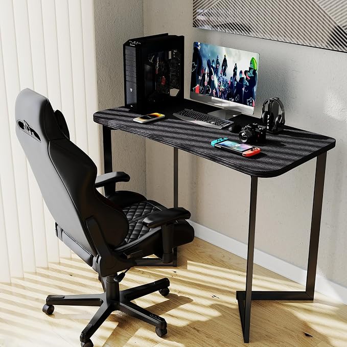 Funecy Computer Desk 40 Inch Small Table for Office,Modern Simple Style Writing Study Work Gaming Table for Home Office (Black)