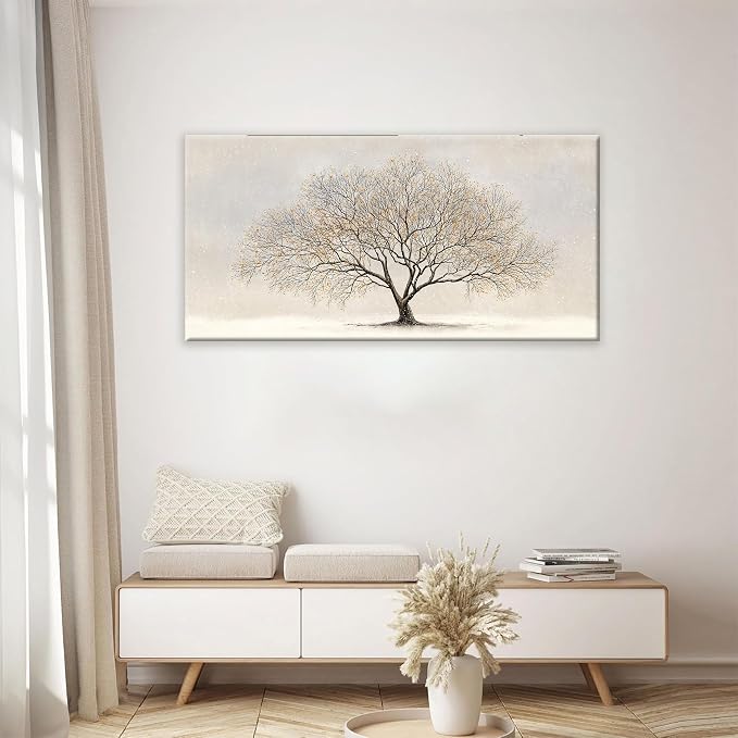 Canvas Art Wall Decor Modern Wall Art Pictures For Living Room Tree Of Life Wall Art Botanical Landscape Wall Art Canvas Wall Art Decor Artwork for Walls Home Kitchen Office Wall Decoration 24" X 48"