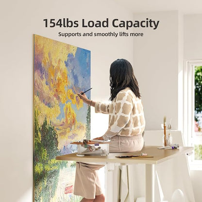 INNOVAR Electric Standing Desk, Adjustable Height Stand up Desks, 40 x 24 Inches Sit Stand up Desk for Home Office Computing, 3-Preset Memory Height Ergonomic Rising Desks, Nature