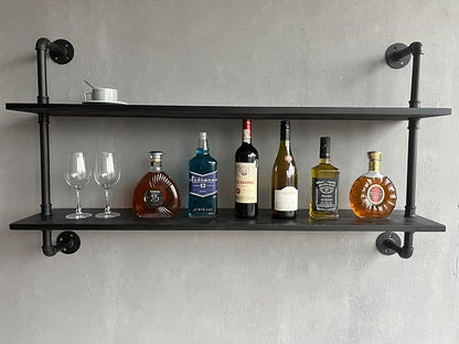HDDFER Floating Bookshelf Shelves Industrial Pipe Shelving Pipe Shelves Rustic Wall Shelf 48 Inch Farmhouse Book Shelves for Wall Mounted