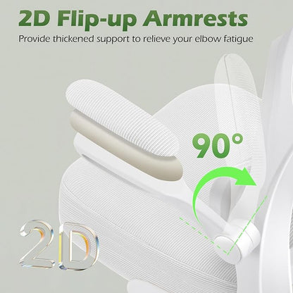AreShark Office Chair Ergonomic Desk Chairs with Adjustable Lumbar Support& Headrest Hanger, High Back Breathable Mesh Chair with Wheels, Rolling Swivel Comfy Task Computer Chair for Home Work Gaming