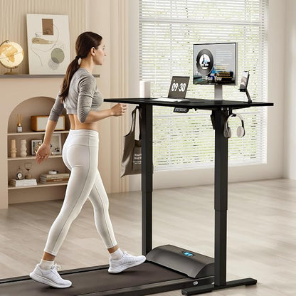 YESHOMY Height Adjustable Electric Standing Desk, 39 x 24 Inches Memory Home Office Sit Stand up Desk with Phone Holder and USB Charging Port, Black