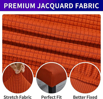 Stretch Chair Covers for Dining Room Set of 6, Removable Washable Dining Room Chair Covers, Dining Chair Slipcovers Seat Protector, Great for Home and Banquet (Pureed Pumpkin, 6 Pack)