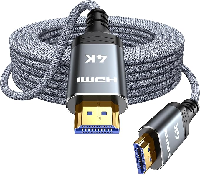 Highwings 4K Fiber Optic HDMI Cable 165FT Long - Unidirectional 4K HDR Braided HDMI Cord, 18Gbps High Speed with Ethernet/ARC, 3D, HDCP 2.2, ARC, Compatible for PS-5/4/3/4K HDTV/Streaming Media