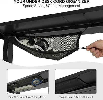 Acrolix Electric Standing Desk, Height Adjustable Home Office Desk with Memory Presets & Cable Management,Black Sit Stand Desk for Work from Home, Ergonomic Computer Desk (48" x 24")