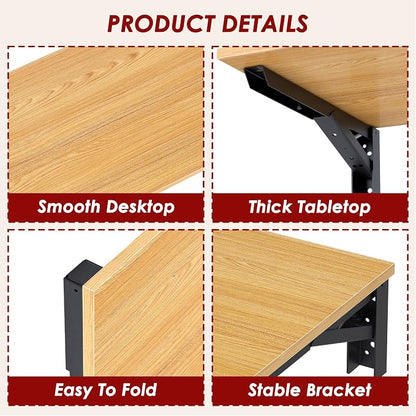 Need Wall Mounted Folding Table, Heavy Duty Fold Down Workbench, 47.2x20 Inch Heavy Duty Laundry Folding Table for Garage & Shed/Home Office/Laundry Room/Home Bar/Kitchen & Dining Room AC15BB(12050)