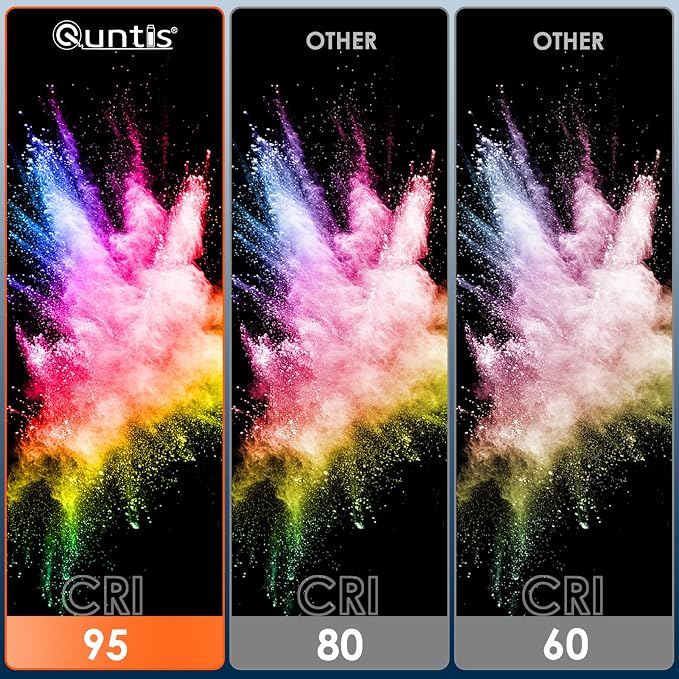 Quntis Monitor Light Bar with Remote, 20.1'' Dual Light Screen Light Bar, Sliding Weighted Clip Fit for All Screens, Adjustable Stepless Dimming, Eye Caring No Glare Gaming Work Desk Lamp, Gray