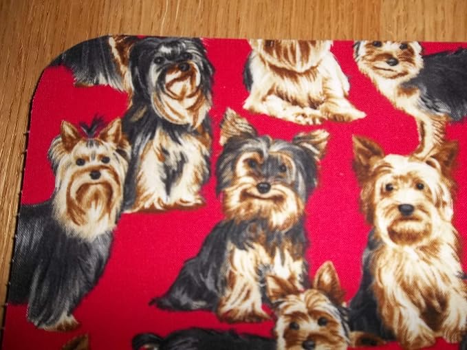 Mouse Pad Yorkie Yorkshire Dogs Handmade Gift Office Decor Desk Accessory Rectangle Mousepad Computer Mouse Pad Mat with Cotton Material and Non-Slip Rubber Base