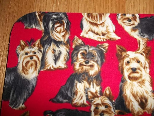 Mouse Pad Yorkie Yorkshire Dogs Handmade Gift Office Decor Desk Accessory Rectangle Mousepad Computer Mouse Pad Mat with Cotton Material and Non-Slip Rubber Base