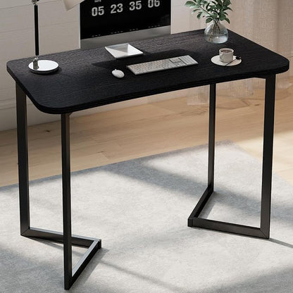 Funecy Computer Desk 40 Inch Small Table for Office,Modern Simple Style Writing Study Work Gaming Table for Home Office (Black)