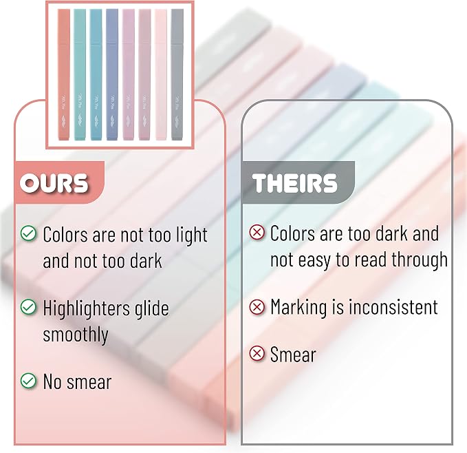Mr. Pen- Aesthetic Highlighters No Bleed, 8 Pack, Earthy Colors, Chisel Tip | Cute Highlighters Assorted Colors for Journaling, Highlighting, Underlining, Fast Dry, Back to School Supplies