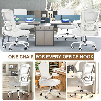 Ergonomic Office Chair for Long Hours, Padded Lumbar Support for Lower Back Relief, 330 lb Capacity, Comfortable Computer Desk Chair for Home Office, Computer & Study