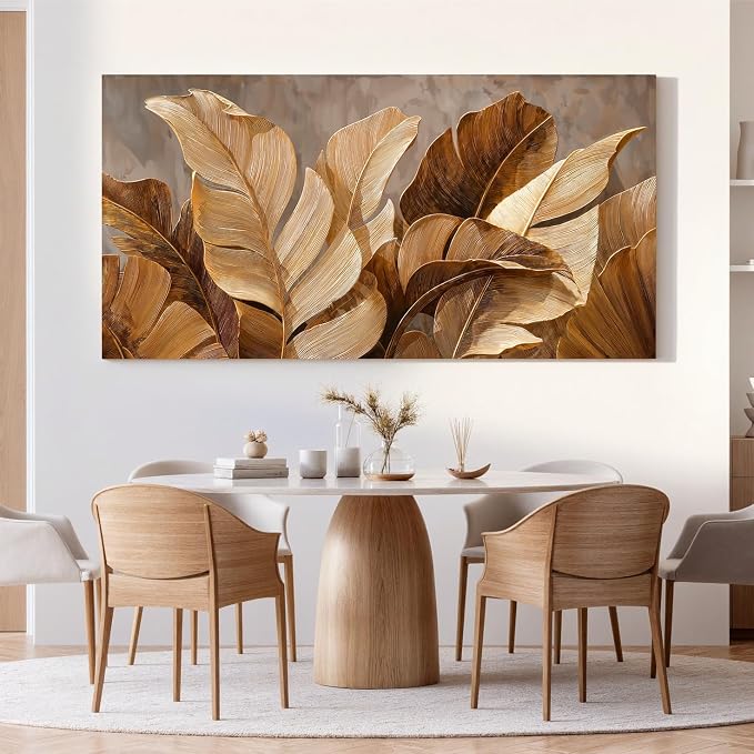 Canvas Wall Art Decor Oversized Wall Art Pictures for Living Room Large Botanical Wall Art paintings Artwork for Wall Decor Brown Modern Wall Art Decor Artwork for Bedroom Office 39" X 78" Wall Decor