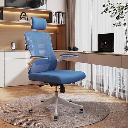 balmstar Ergonomic Office Chair Desk Chair - Mesh Computer Chair with 360° Swivel Wheels, Adjustable 90-130° Recline & Lumbar Support for Home Office, Supports up to 350lbs for Women, Teens