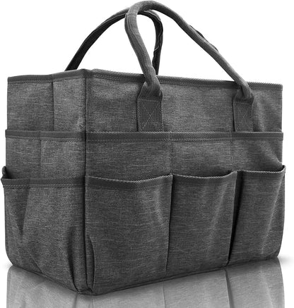 Cupohus Craft Organizer Bag, Art Supply Tote with Multiple Pockets, Portable Sewing Bag for Markers Scissors Brushes, Multi-Purpose Storage Case for Artists Crafters Hobbyists, Lightweight Travel Tote
