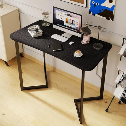 Funecy Computer Desk 40 Inch Small Table for Office,Modern Simple Style Writing Study Work Gaming Table for Home Office (Black)
