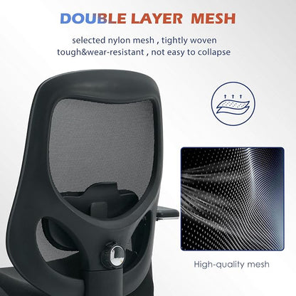BOSMILLER 700lbs Big and Tall Office Chair with Wide Thick Seat Cushion for Sitting All Day,Ergonomic Mesh Desk Chair with Adjustable Lumbar Support for Heavy People,4D Armrests