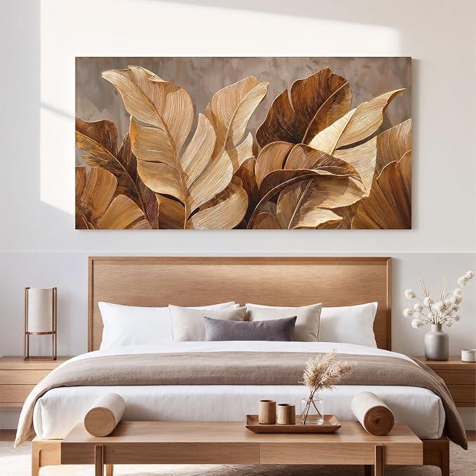 Canvas Wall Art Decor Oversized Wall Art Pictures for Living Room Large Botanical Wall Art paintings Artwork for Wall Decor Brown Modern Wall Art Decor Artwork for Bedroom Office 39" X 78" Wall Decor