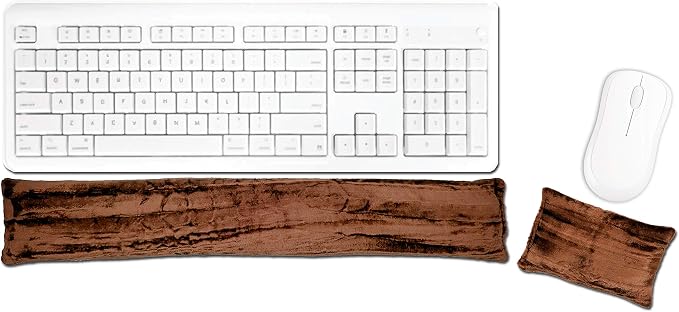 Keyboard & Mouse Wrist Rest Pad Set - Flax Seed Filled - Lavender Scented - Blue Lagoon