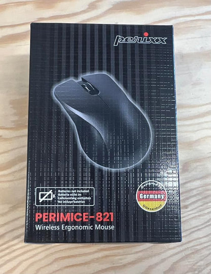 Perixx PERIMICE-821IB Wireless Bluetooth Mouse - Silent Click - Ergonomic Design - Iron Black