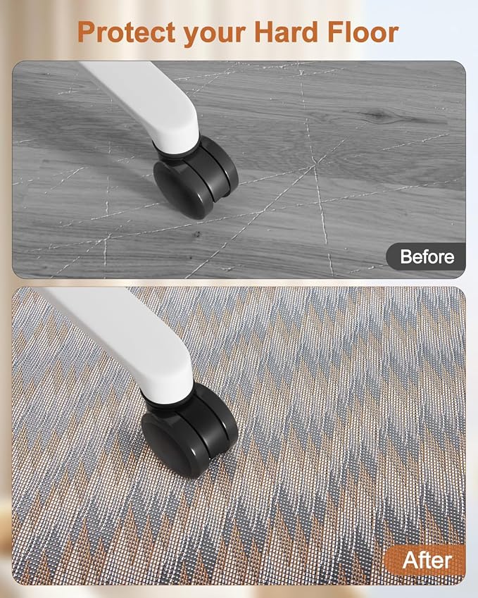 Blvornl Office Chair Mat for Hardwood Floor, Rolling Chair Chair Mat for Hard Wood, Large Anti-Slip Hard Floor Protector, Heavy Duty Computer Desk Rug for Office and Home 35.4"*47.2"