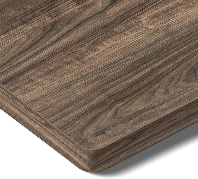 SANODESK Whole-Piece Particle Board Table Top for Standing Desk and Home Office Desk DIY, 48x24x1 Inch Walnut Veneers Desk Top