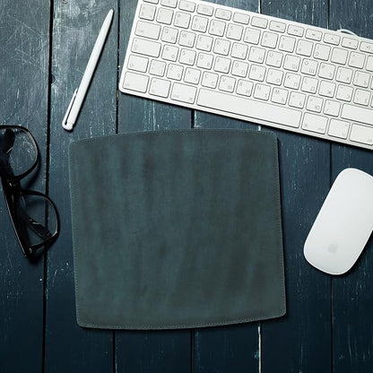 Personalized Handmade Leather Mouse, Handcrafted Leather Mouse Mat for Office, Protective Mouse Pad, Red