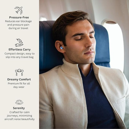 Lumo Ear Plugs for Noise Reduction - 28dB (SNR) Reusable Silicone Ear Plugs for Sleeping with Silk Sleep Mask - Work & Concert Hearing Protection - Customizable & Comfortable Noise Reducing Earplugs