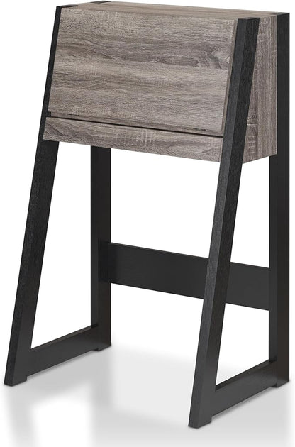 Furniture of America Thelos Drop-Down Surface Cabinet Storage, Computer Desk, Modern Simple Style Desk for Home Office, Study Student Writing Desk