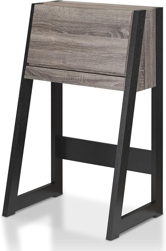 Furniture of America Thelos Drop-Down Surface Cabinet Storage, Computer Desk, Modern Simple Style Desk for Home Office, Study Student Writing Desk