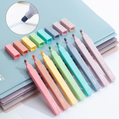 Mr. Pen- Aesthetic Highlighters No Bleed, 8 Pack, Candy Colors | Chisel Tip, Cute Highlighters Assorted Colors for Journaling, Highlighting, Underlining, Fast Dry, Back to School Supplies