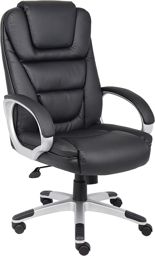 Boss Black No Tools Required Executive Leather Chair