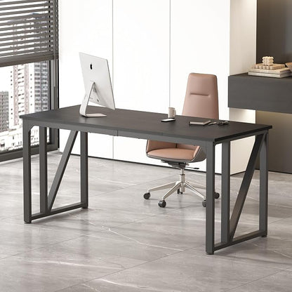 NSdirect Computer Desk 63×23.6 Inch Gaming Desk with Deeper & Thicker Desktop, Office Desk Work Desk for Home Office, Black