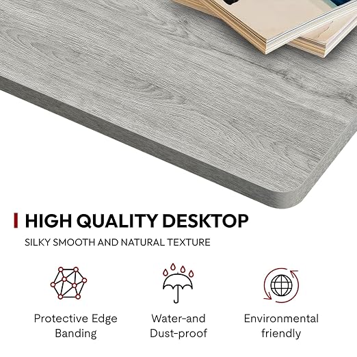SANODESK Universal Tabletop 48"x24"x1" Thickness One-Piece Table Top Rectangular Particle Board for Standing Desk and Home Office Desk Countertop DIY,White Wood Top