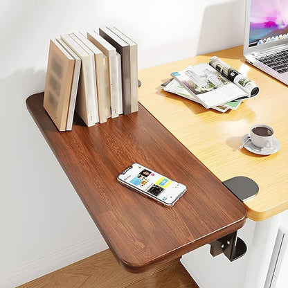 Ergonomics Desk Extender Tray Wooden Desk Extender, Large Size Foldable Keyboard Drawer Tray Can Be Used As Armrests Shelves Desktop Extensions for Home and Office(40 * 20cm)