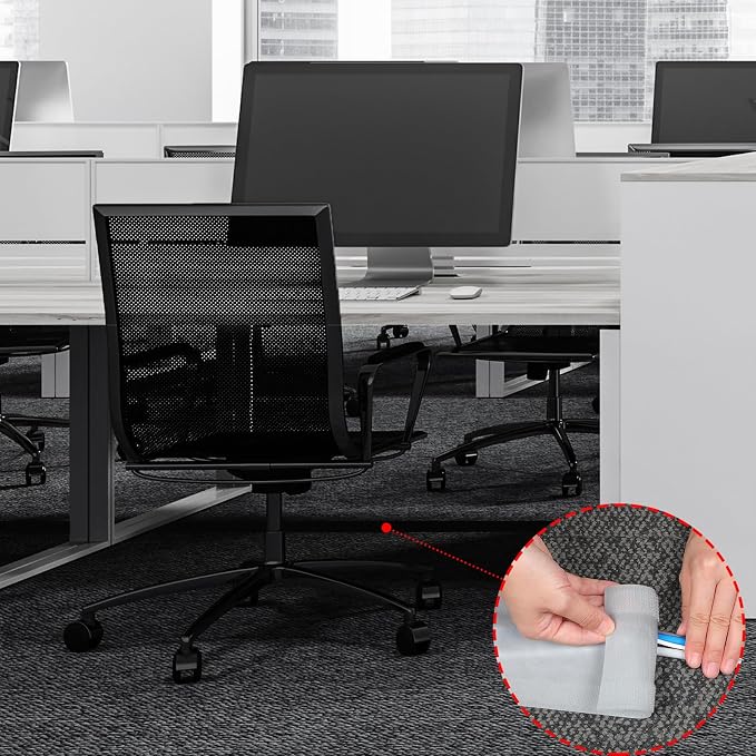 WILLBOND Carpet Cord Cover Cable Protector Floor Cover Cable Protector Management Only for Commercial Office Carpet(39.37 ft,Grey)