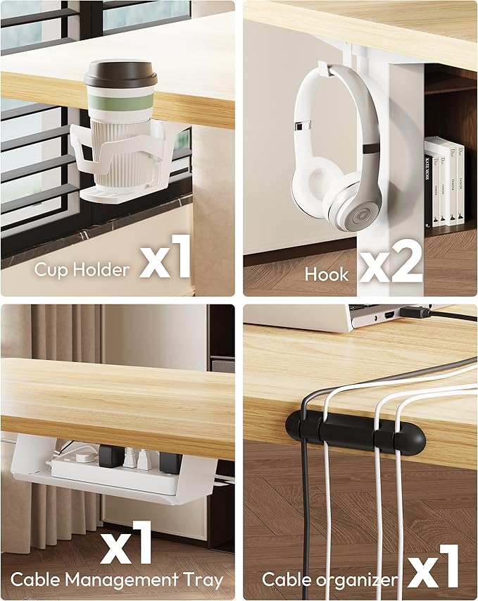 SANODESK Electric Standing Desk 79 x 32 Inches, Height Adjustable Sit Stand with Large Splice Board Desktop for Home Office, Computer Workstations，Memory Ergonomic Computer Desk, White Frame/White Top
